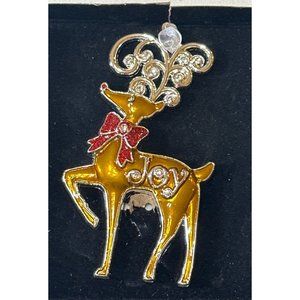 Regent Square Christmas Reindeer Ornament 2022 w/European Crystals 4" (BOXED)